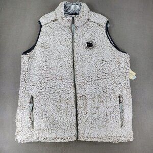 New Duluth Pack Full Zip Vest Women XXL Fleece Sweater Gray Artisans Thick